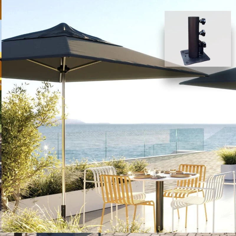 2m Aluminium Square Cafe & Resort Outdoor Umbrella