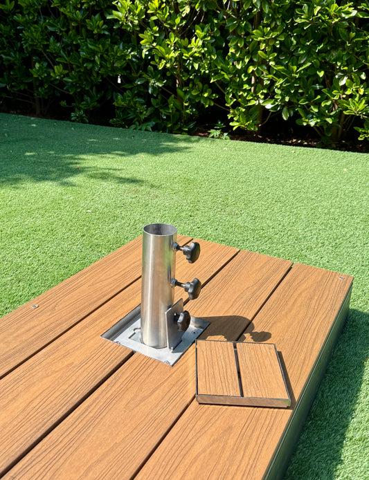 EzyHold Timber / Composite decking unit with Timber / Composite Insert - 316 Stainless Steel