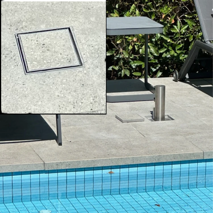 EzyHold Tile / Paver / Concrete Unit with Tile / Paver / Concrete Insert - 316 Stainless Steel