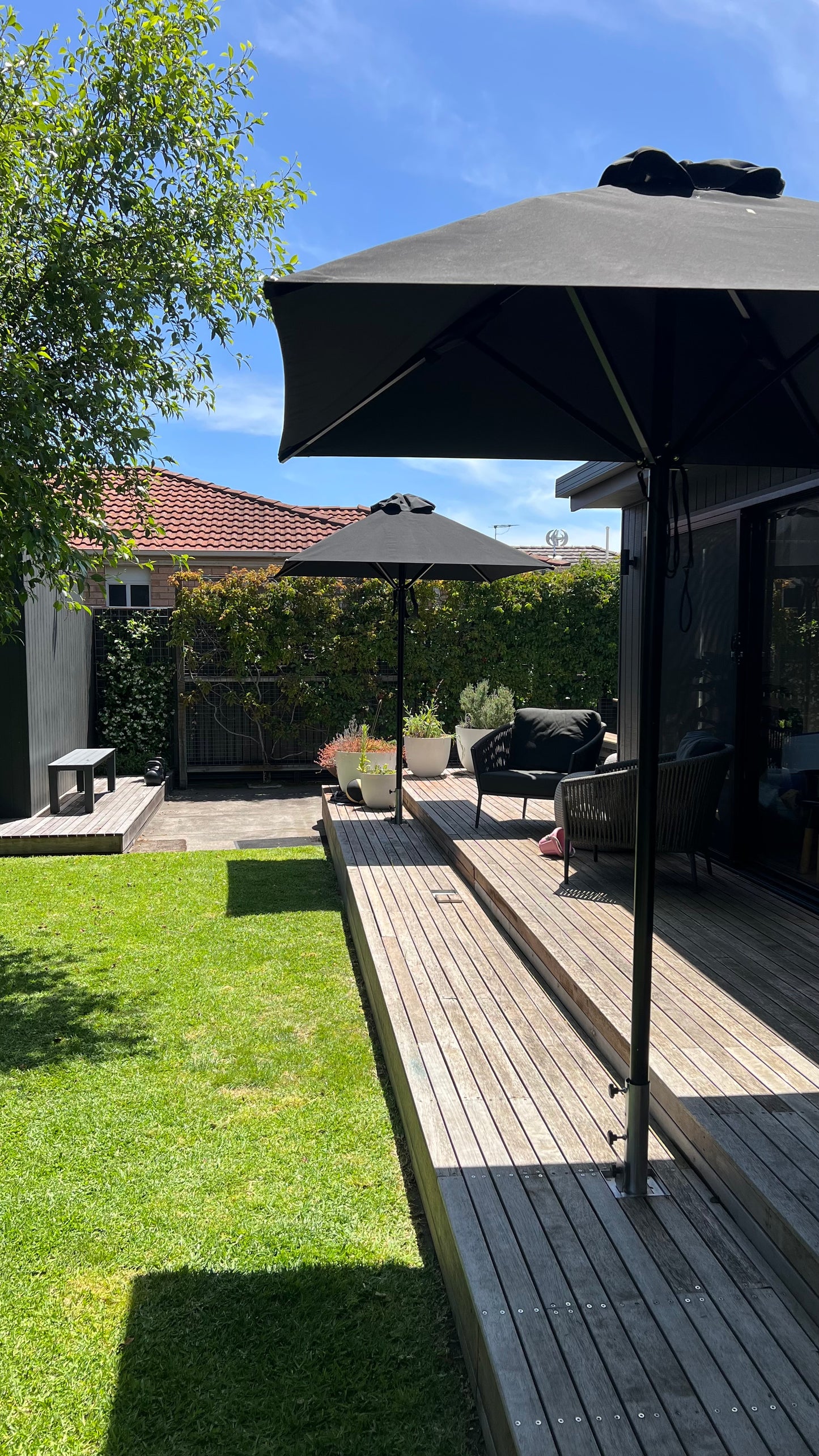 2m Aluminium Square Cafe & Resort Outdoor Umbrella