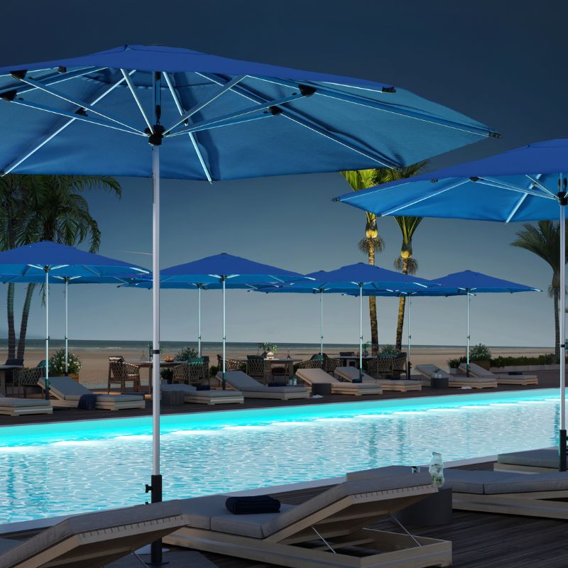 4m Aluminium Octagonal Cafe & Resort Outdoor Umbrella