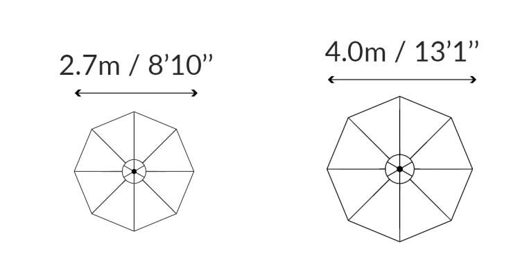 3m Aluminium Square Cafe & Resort Outdoor Umbrella