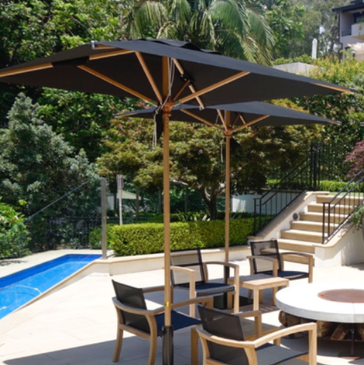2.1m Timber Square Umbrella